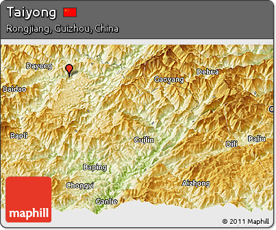 Physical Panoramic Map of Taiyong
