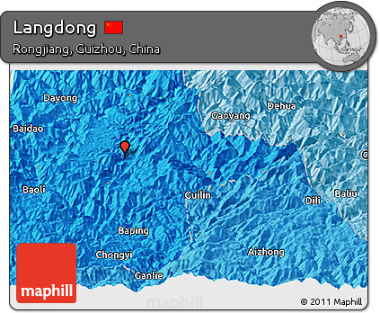 Political Panoramic Map of Langdong