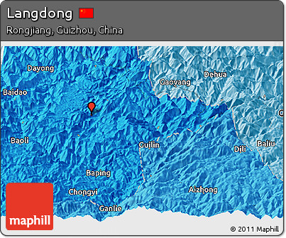 Political Panoramic Map of Langdong
