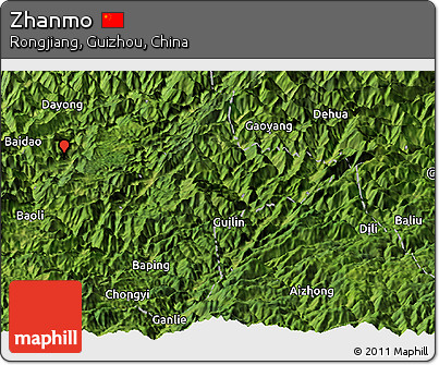 Satellite Panoramic Map of Zhanmo