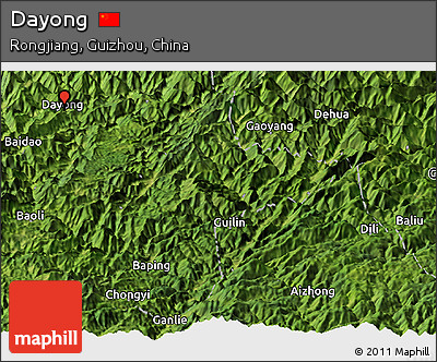 Satellite Panoramic Map of Dayong