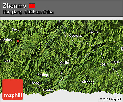 Satellite Panoramic Map of Zhanmo