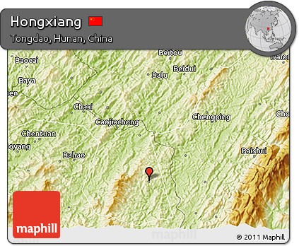 Physical 3D Map of Hongxiang