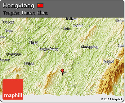 Physical 3D Map of Hongxiang