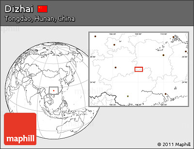 Blank Location Map of Dizhai