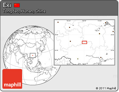 Blank Location Map of Exi