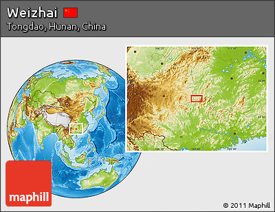 Physical Location Map of Weizhai