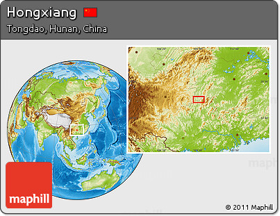 Physical Location Map of Hongxiang