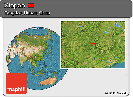 Satellite Location Map of Xiapan