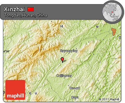 Physical Map of Xinzhai