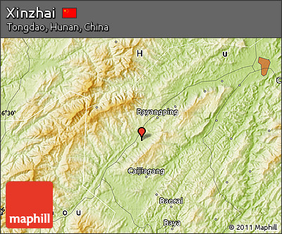 Physical Map of Xinzhai