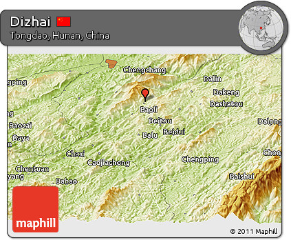 Physical Panoramic Map of Dizhai
