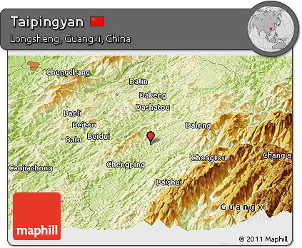 Physical Panoramic Map of Taipingyan
