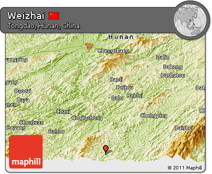Physical Panoramic Map of Weizhai