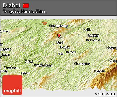 Physical Panoramic Map of Dizhai
