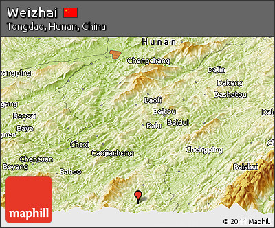Physical Panoramic Map of Weizhai