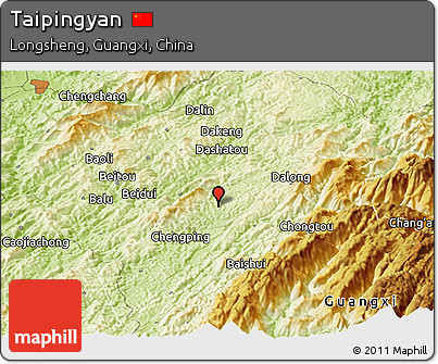 Physical Panoramic Map of Taipingyan