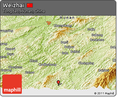Physical Panoramic Map of Weizhai