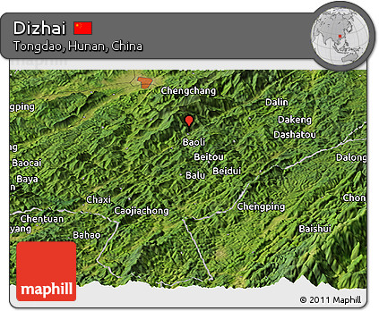 Satellite Panoramic Map of Dizhai