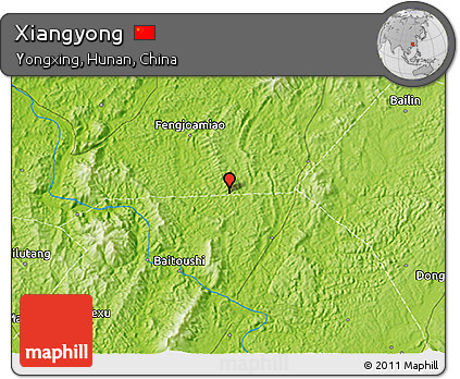 Physical 3D Map of Xiangyong