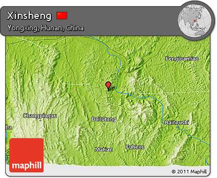 Physical 3D Map of Xinsheng