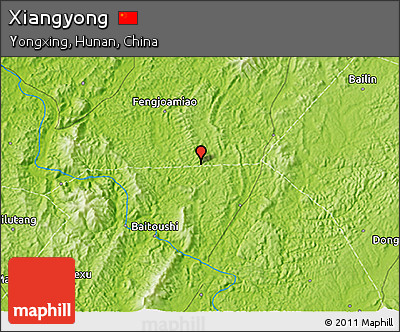 Physical 3D Map of Xiangyong