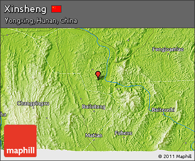 Physical 3D Map of Xinsheng