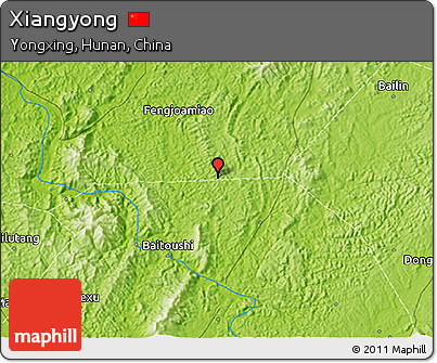 Physical 3D Map of Xiangyong