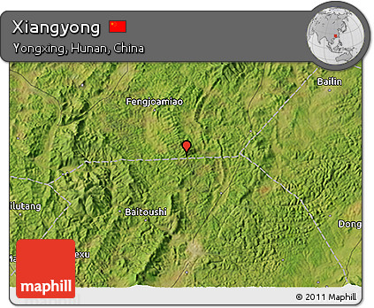Satellite 3D Map of Xiangyong