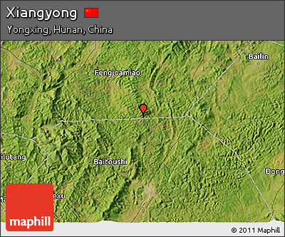 Satellite 3D Map of Xiangyong