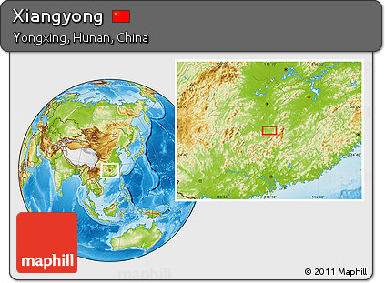 Physical Location Map of Xiangyong