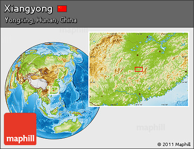 Physical Location Map of Xiangyong