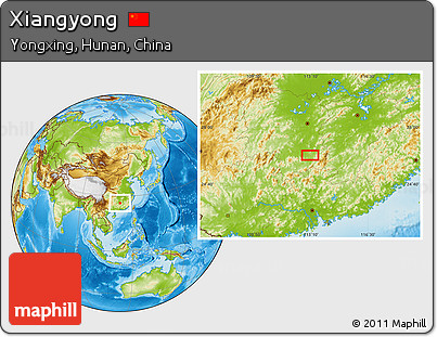 Physical Location Map of Xiangyong