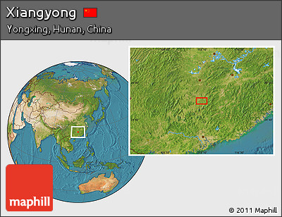 Satellite Location Map of Xiangyong
