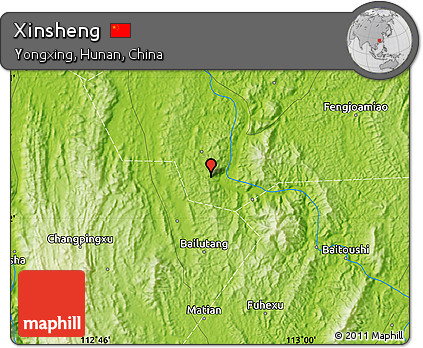 Physical Map of Xinsheng
