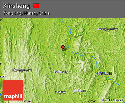 Physical Map of Xinsheng