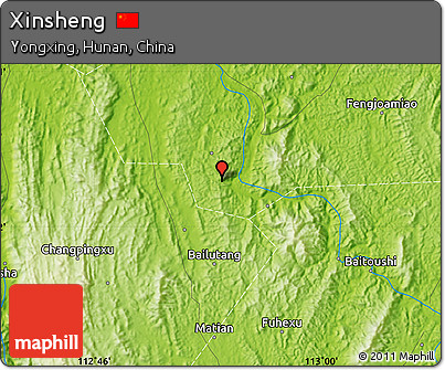 Physical Map of Xinsheng