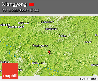Physical Panoramic Map of Xiangyong