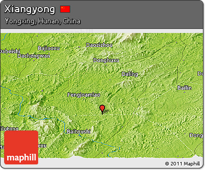 Physical Panoramic Map of Xiangyong