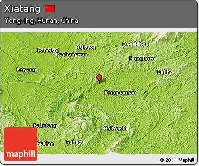 Physical Panoramic Map of Xiatang
