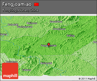 Political Panoramic Map of Fengjoamiao