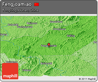 Political Panoramic Map of Fengjoamiao