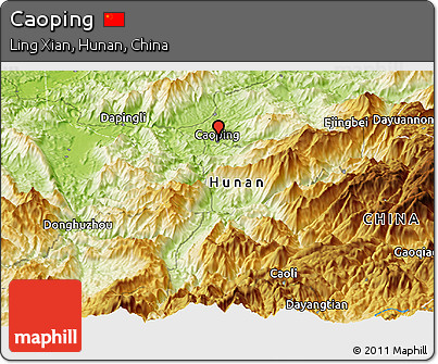 Physical Panoramic Map of Caoping