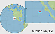 Savanna Style Location Map of the area around 26° 21' 4" N, 116° 22' 30" W