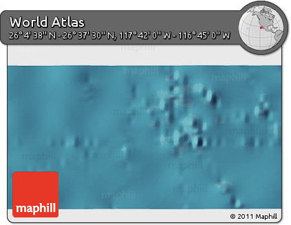 Satellite 3D Map of the Area around 26° 21' 4" N, 117° 13' 29" W