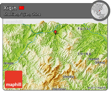 Physical 3D Map of Xiqin