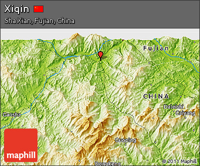 Physical 3D Map of Xiqin