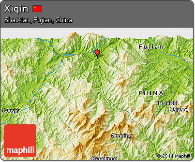 Physical 3D Map of Xiqin