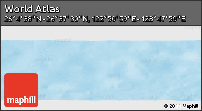 Physical Panoramic Map of the Area around 26° 21' 4" N, 123° 19' 29" E