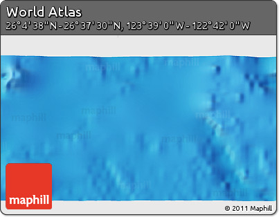 Physical 3D Map of the Area around 26° 21' 4" N, 123° 10' 30" W